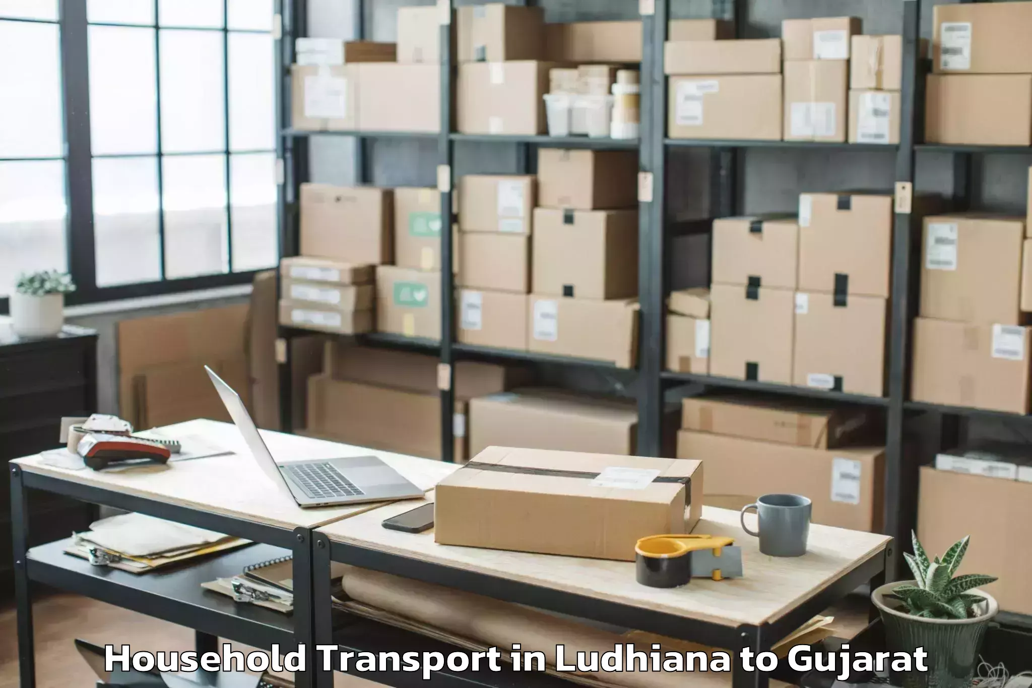 Book Ludhiana to Porbandar Household Transport